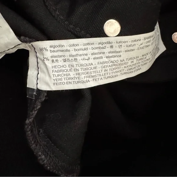 Zara Black Denim Button Front‎ Mini Dress XS NWT - Picture 8 of 14